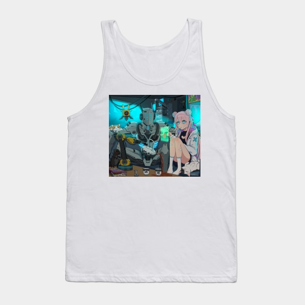 robot Tank Top by SUONIKO